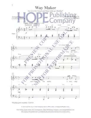 Way Maker - Okoro/Larson - Choral Octavo - SATB Accompanied