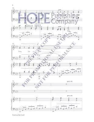 Trust in The Lord - McDonald - Choral Octavo - SATB Accompanied