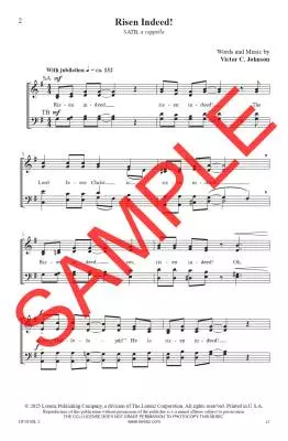Risen Indeed! - Johnson - Choral Octavo - SATB A Cappella