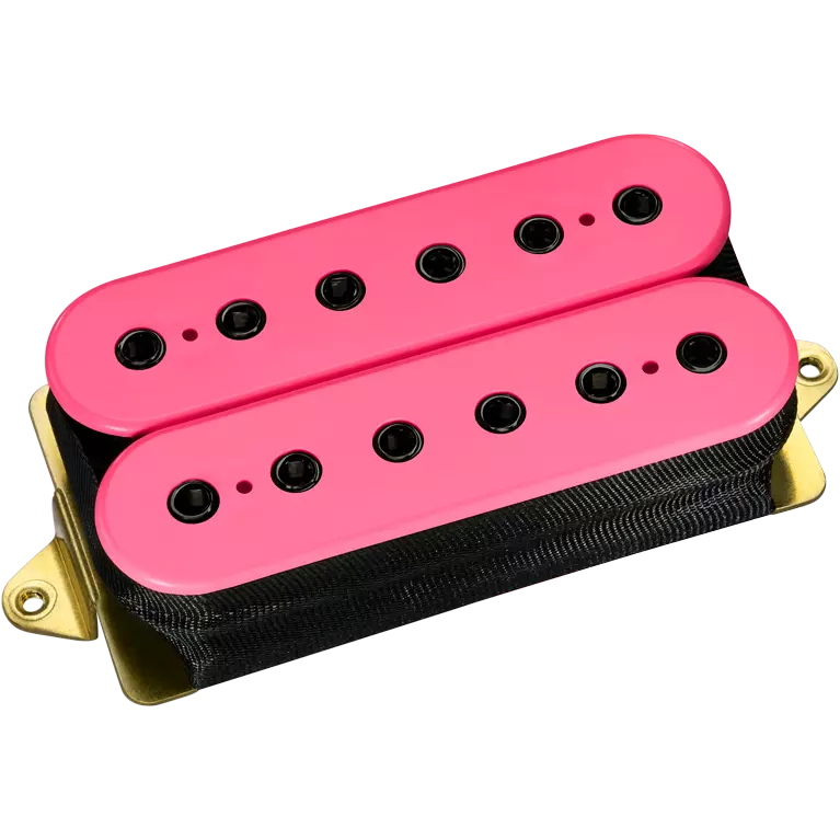 Super Distortion F-Spaced Humbucker Pickup - Pink with Black Poles