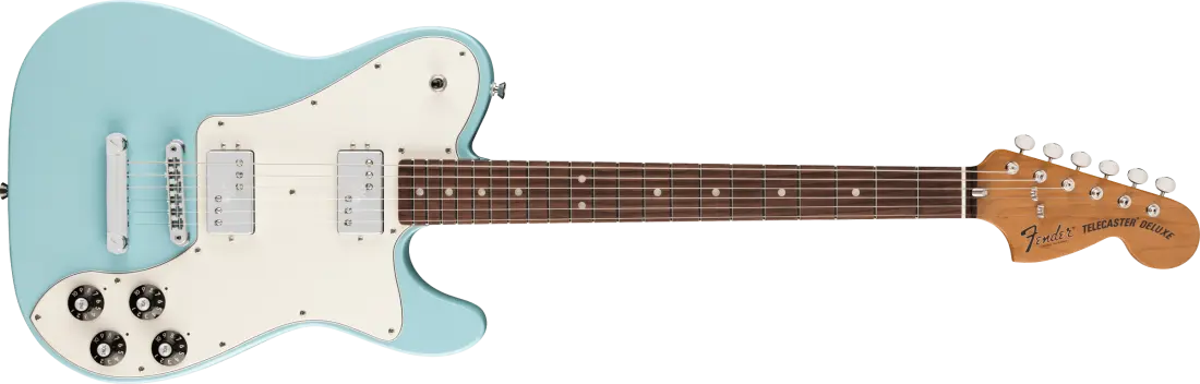 Kingfish Delta Day Telecaster Deluxe, Rosewood Fingerboard - Daphne Blue