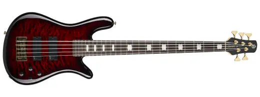 Spector Bass - NS Icon Bolt-On 5-String Bass Guitar - Black Cherry Gloss