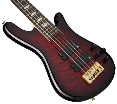 NS Icon Bolt-On 5-String Bass Guitar - Black Cherry Gloss
