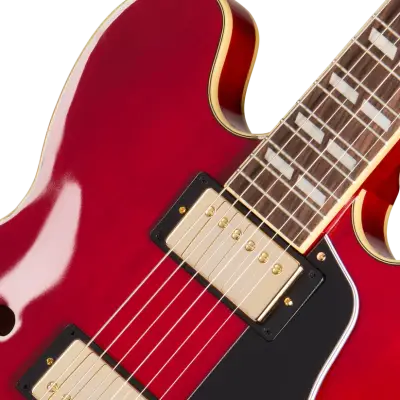 Back to the Future ES-345 Electric Guitar with Hardshell Case - Cherry Red