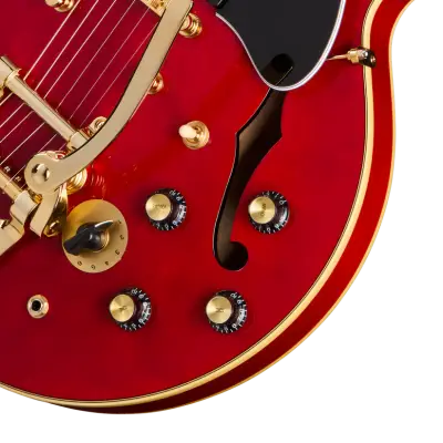 Back to the Future ES-345 Electric Guitar with Hardshell Case - Cherry Red