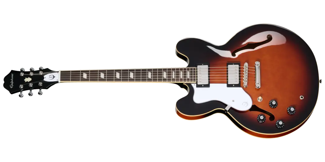 Bonehead Riviera Electric Guitar with Hardshell Case - Dark Tobacco Sunburst (Left Handed)