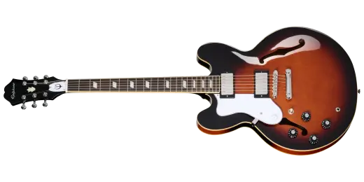 Epiphone - Bonehead Riviera Electric Guitar with Hardshell Case - Dark Tobacco Sunburst (Left Handed)