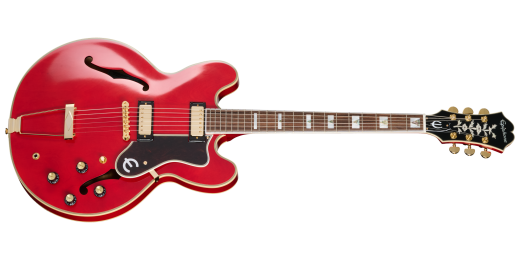 Epiphone - Masterbilt Gem Archer Sheraton Electric Guitar with Hardshell Case - Cherry Red