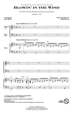 Blowin\' in the Wind - Dylan/Huff - Choral Octavo - SATB Accompanied
