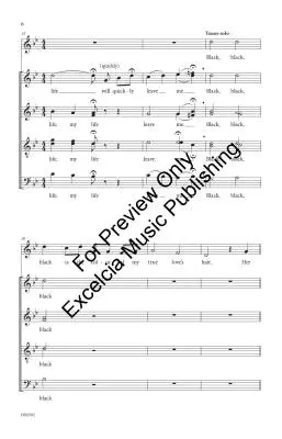 Black is the Color of my True Love\'s Hair - Johnson - Choral Octavo - SATB A Cappella