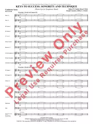 Keys to Success: Sonority and Technique (Warm-Ups for Symphonic Band) - Smith - Concert Band - Gr. 3.5