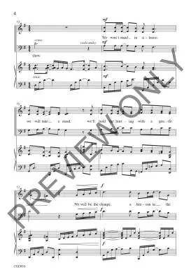 We Will Be the Change - Johnson - Choral Octavo - SAB Accompanied