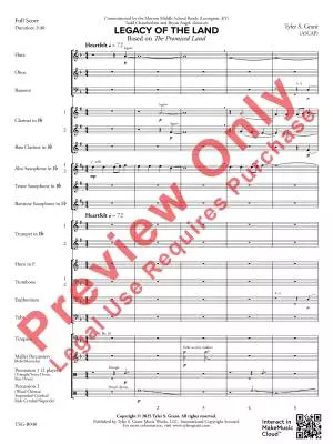 Legacy of the Land - Grant - Concert Band - Gr. 2.5
