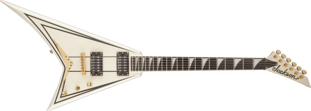Pro Rhoads RRT-3 Electric Guitar - White w/Black Pinstripes
