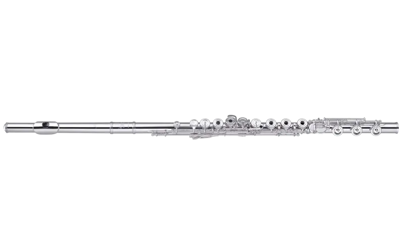 PB-202 Silver-Plated Flute with Offset G, B Foot, D# Roller, Gold Riser and Partial Brogger System