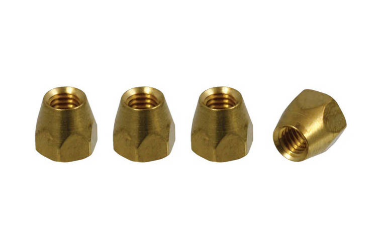 Truss Rod Nuts for Gibson (4 Pack) - Brass