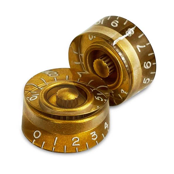 Vintage-style Speed Knobs, Set of 2 - Gold