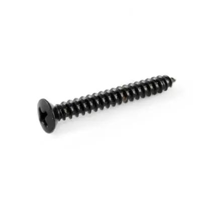 Short Neck Plate Screws, Phillips Head (4 pcs) - Black