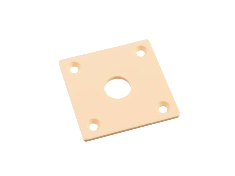 Vintage-Style Square Jackplate for Les Paul - Cream