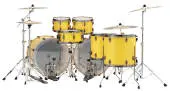 Imperialstar 7-Piece Drumkit with Double Bass Drums (22,10,12,14,16,SD) - Electric Yellow