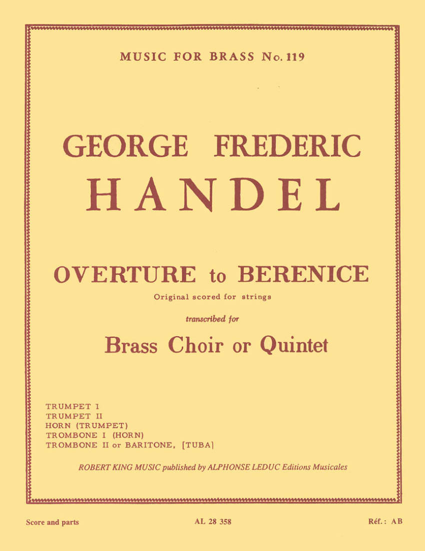Overture from \'Berenice\' - Handel/Glick - Brass Quintet