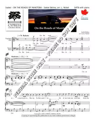 On the Roads of Manitoba - Belina/Nickel - Choral Octavo - SATB Accompanied