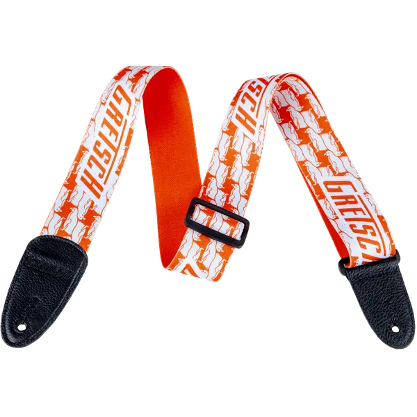 Alternating Orange Penguins Strap - White