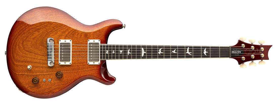 S2 Mira 594 Electric Guitar with Gigbag - Dark Cherry Sunburst