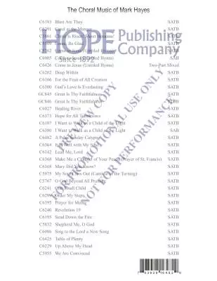 Palm Sunday Calypso Hayes Chant choral in-octavo SATB (avec accompagnement)
