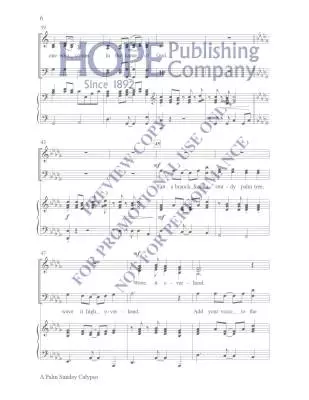 Palm Sunday Calypso Hayes Chant choral in-octavo SATB (avec accompagnement)