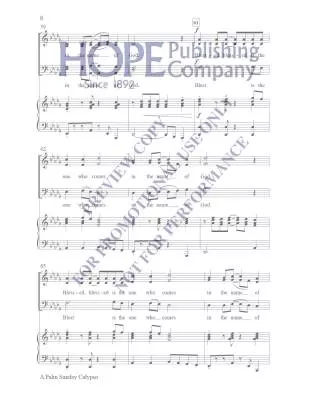 Palm Sunday Calypso Hayes Chant choral in-octavo SATB (avec accompagnement)