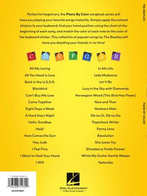 Piano-by-Color: the Beatles - Piano - Book