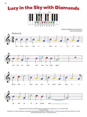 Piano-by-Color: the Beatles - Piano - Book