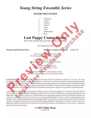 Lost Puppy Comes Home - Fin - String Orchestra - Gr. 1.5
