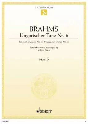 Schott - Hungarian Dance No.6 in B-flat Major - Brahms/Joachim  - Violin/Piano - Sheet