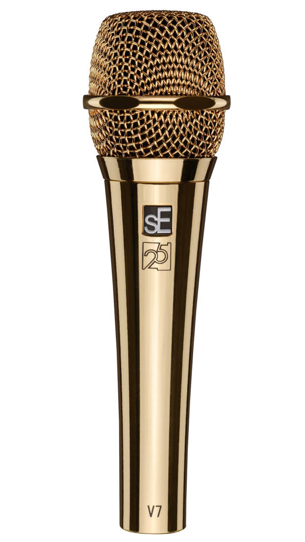 Limited Edition 25th Anniversary V7 Handheld Dynamic Vocal Microphone - Gold