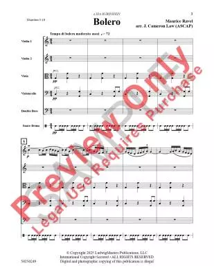 Bolero for Strings - Ravel/Law - String Orchestra - Gr. 4.5