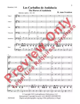 Los Caballos de Andalucia - Svendsen - String Orchestra - Gr. 1.5