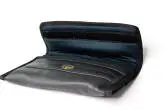 Leather Double Mouthpiece Pouch for Tuba/Trombone - Black