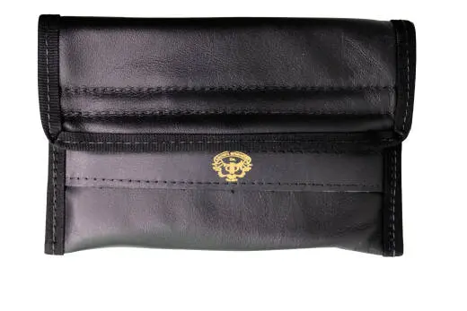 Leather Specialties - Leather Double Mouthpiece Pouch for Tuba/Trombone - Black