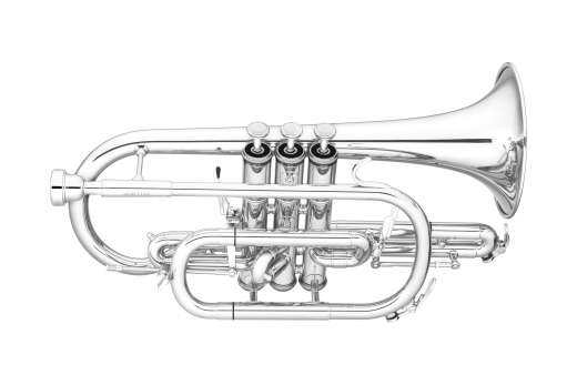 Jupiter - JCR1100RSQ Intermediate Bb Cornet with Rose Brass Bell - Silver-Plated