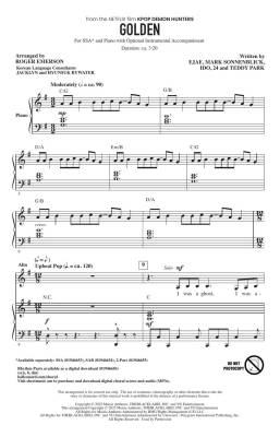 Golden (from KPop Demon Hunters) - Emerson - Choral Octavo - SSA Accompanied