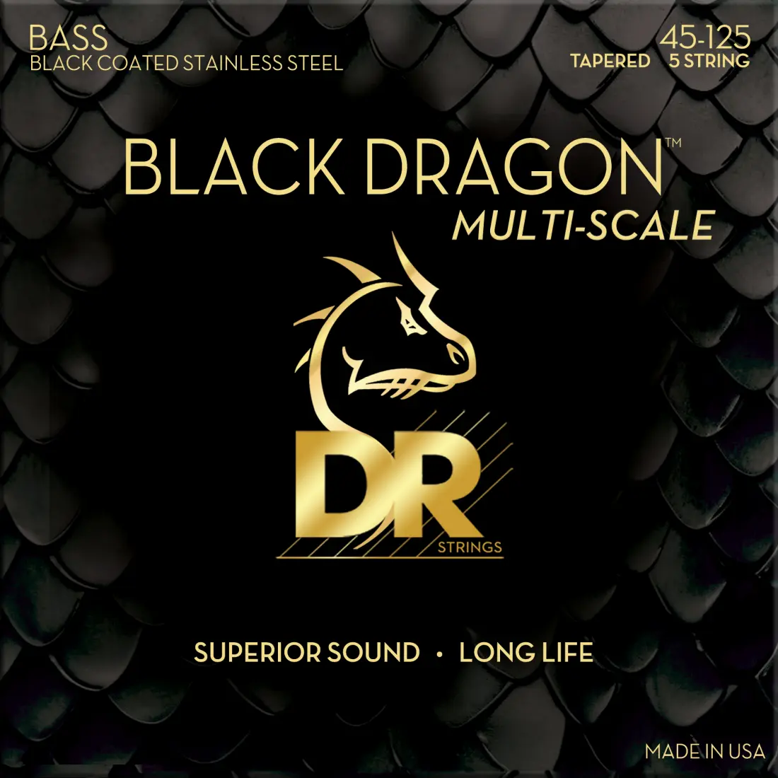 Black Dragon Stainless Steel Multi-Scale Bass Strings (45-125)
