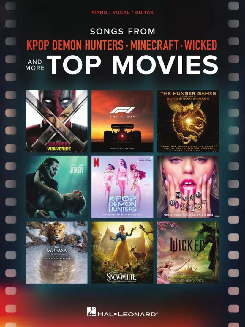 Songs from Kpop Demon Hunters, Minecraft, Wicked and More Top Movies - Piano/Vocal/Guitar - Book