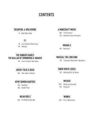 Songs from Kpop Demon Hunters, Minecraft, Wicked and More Top Movies - Piano/Vocal/Guitar - Book