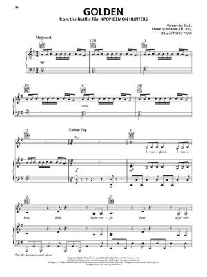 Songs from Kpop Demon Hunters, Minecraft, Wicked and More Top Movies - Piano/Vocal/Guitar - Book