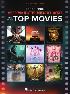 Songs from Kpop Demon Hunters, Minecraft, Wicked and More Top Movies - Piano/Vocal/Guitar - Book