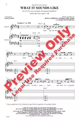 What It Sounds Like (from KPop Demon Hunters) - Zaino - Choral Octavo - SATB Accompanied