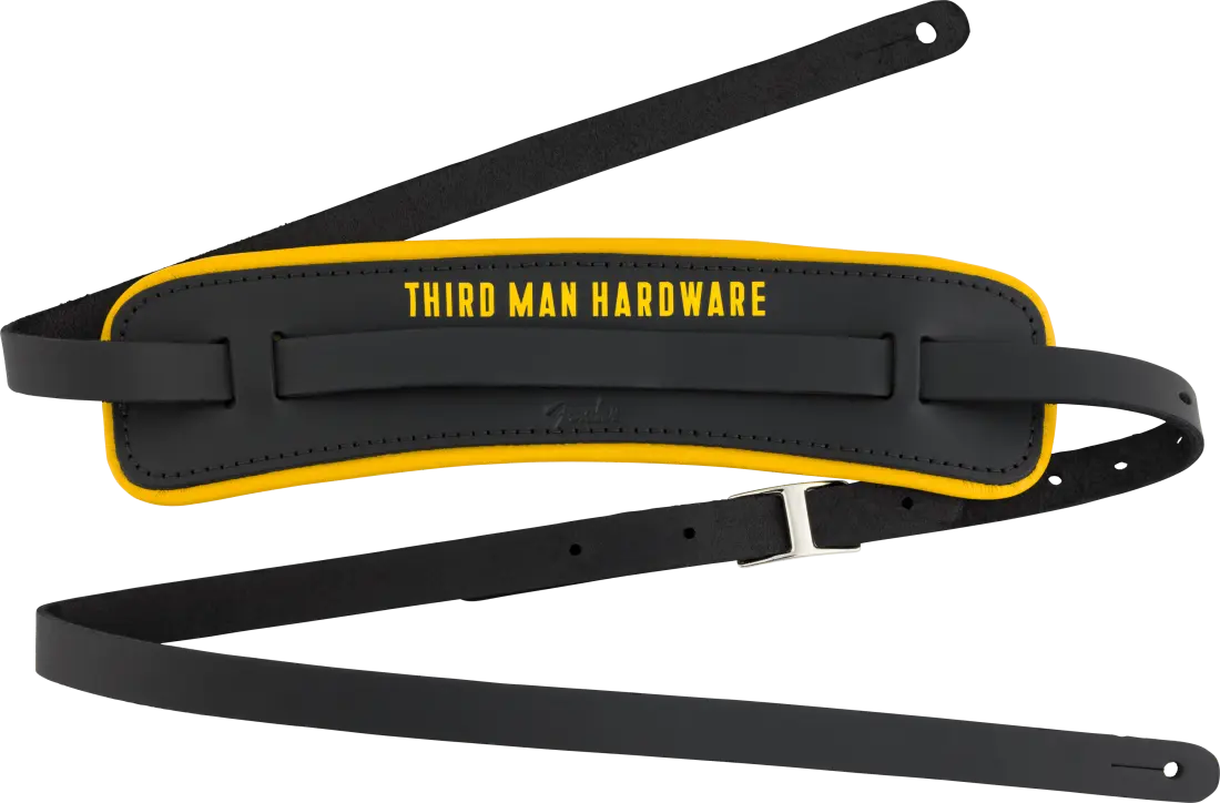 Fender x Third Man Hardware Leather Strap - Black/Yellow