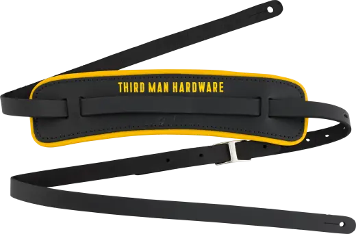 Fender - Fender x Third Man Hardware Leather Strap - Black/Yellow